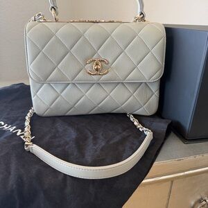 Chanel Ivory Quilted Shoulder Bag